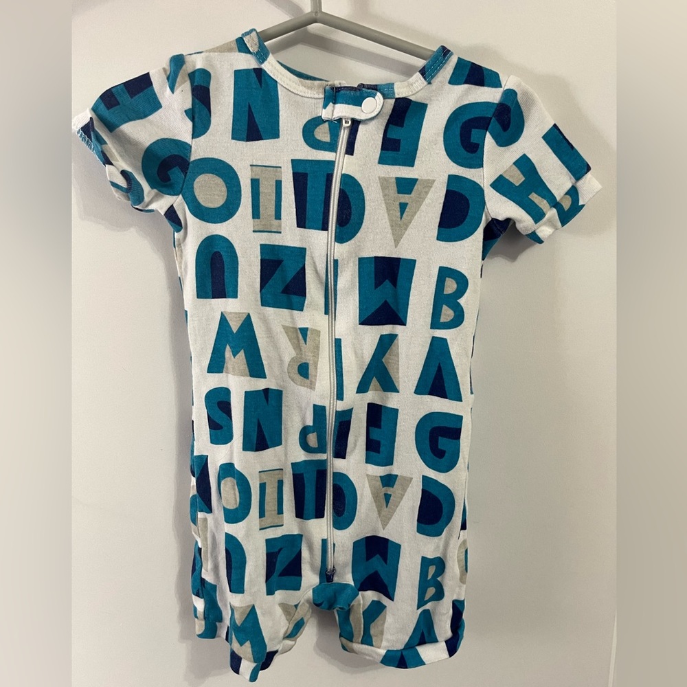 Joe Fresh Alphabet Print Baby Short Romper Pajamas